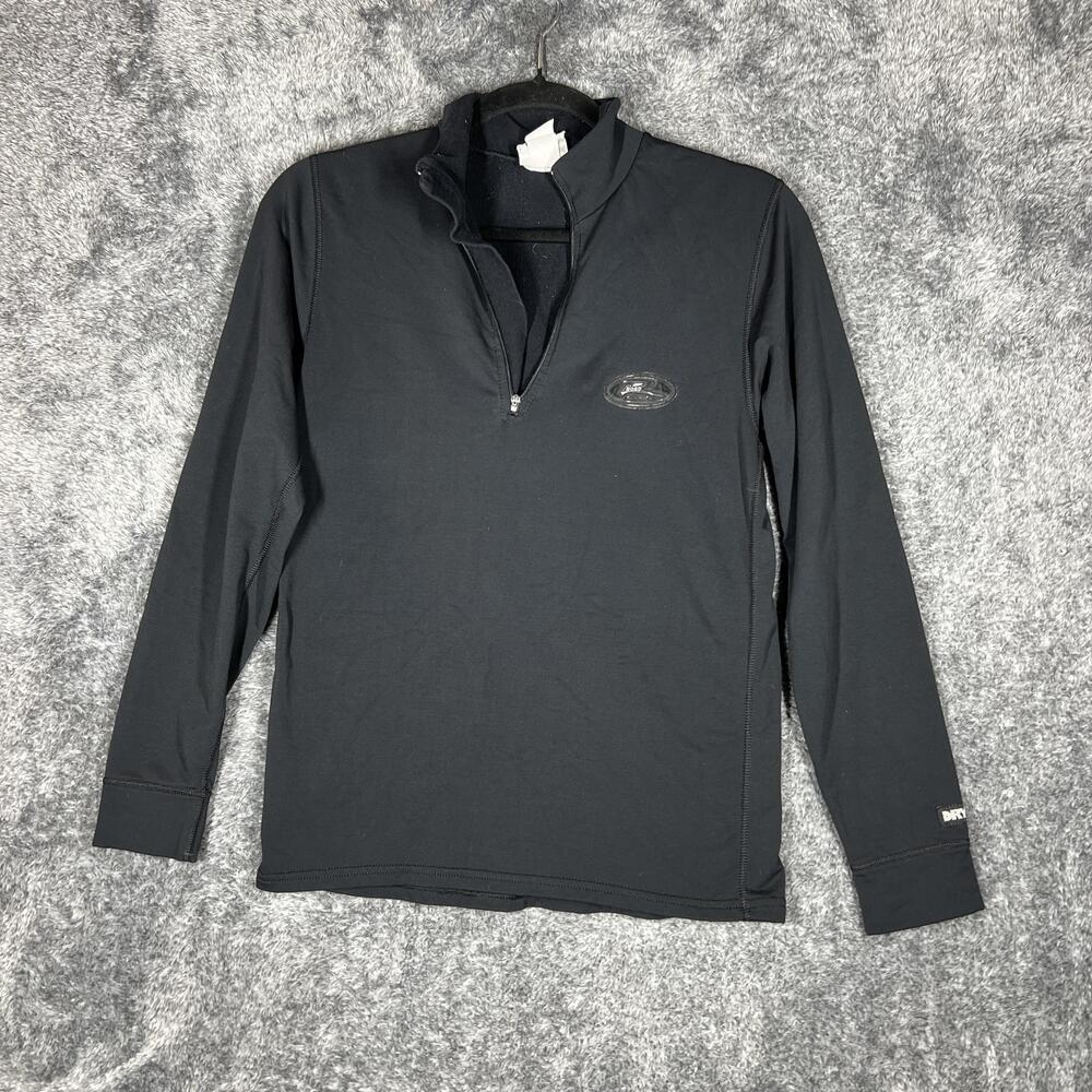 Road Runner Sweatshirt Mens M Black 1/2 Zip Lightweight Pullover Dryline